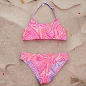 Beach Lingo Girls Swirlicious Reversible 2 Piece Bathing Suit